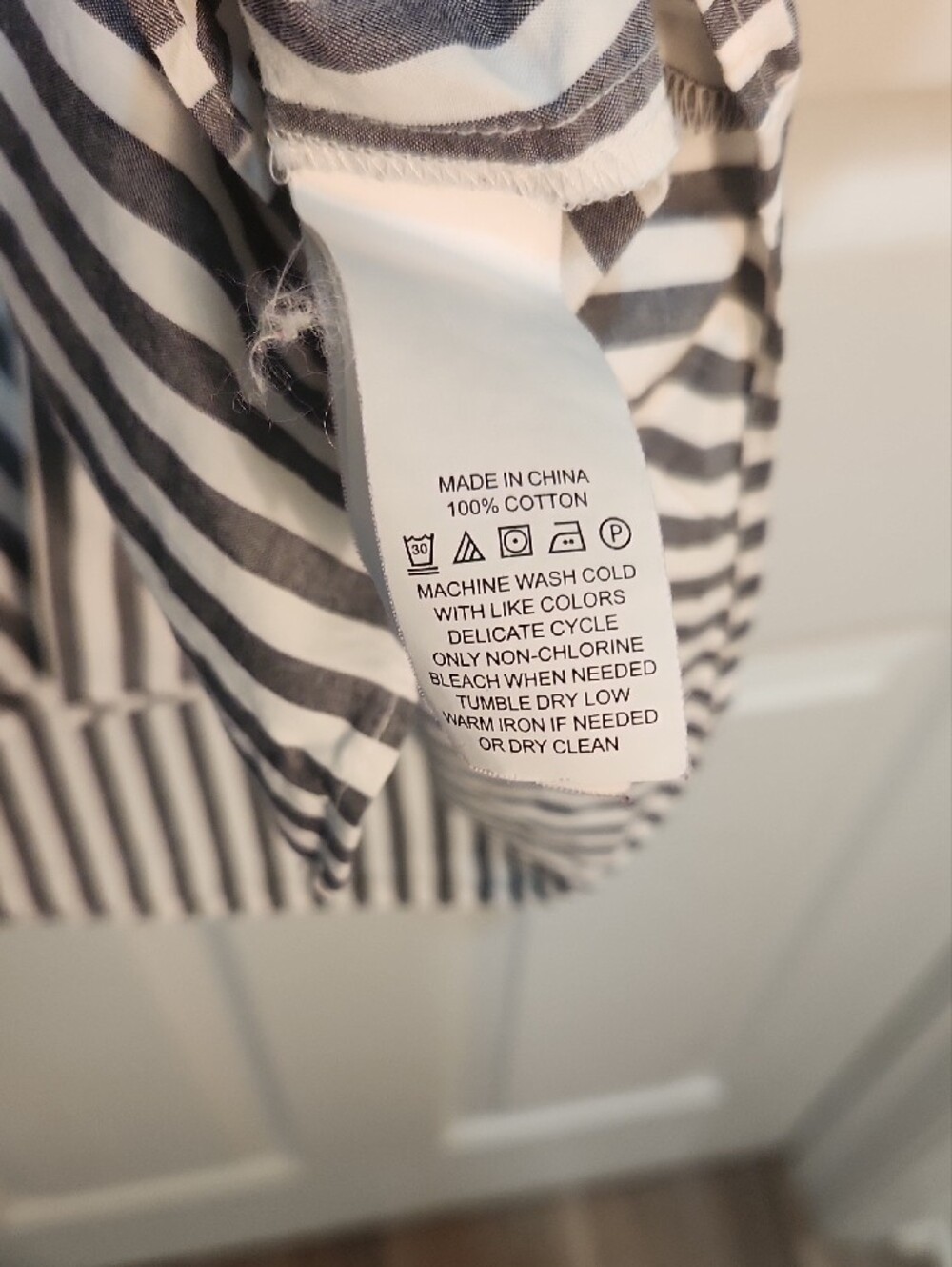kate spade Broome Street Gray and White Striped Button-Up - Picture 5 of 6